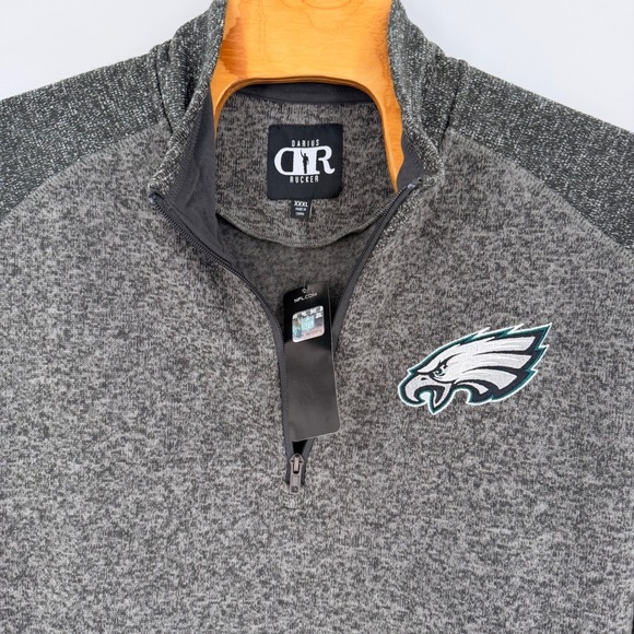 Darius Rucker Philadelphia Eagles Mens 3XL Quarter Zip Pullover Fleece Grey NFL - Picture 4 of 8